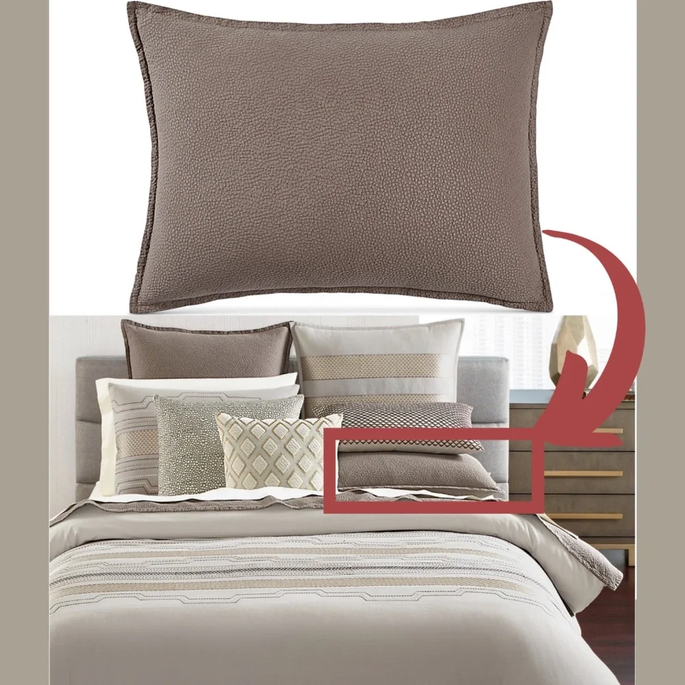 NIB‎ Hotel Collection Como Quilted (1) King Sham Pillow Case